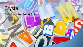  Presentation with newspaper - PPT layouts featuring newspaper clippings with various letters background and a light blue colored foreground