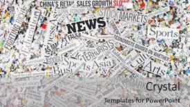  Presentation with newspaper - Colorful PPT layouts enhanced with newspaper concept background backdrop and a light gray colored foreground