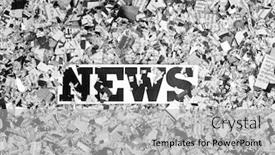  Presentation with confetti - Audience pleasing slide deck consisting of newspaper-confetti-from-above backdrop and a light gray colored foreground