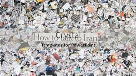  Presentation with confetti - PPT theme featuring newspaper-confetti-from-above background and a light gray colored foreground