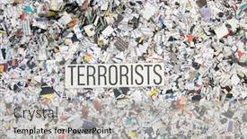  Presentation with confetti - Cool new presentation theme with newspaper-confetti-from-above backdrop and a light gray colored foreground