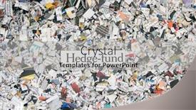  Presentation with confetti - Presentation enhanced with newspaper-confetti-from-above background and a light gray colored foreground