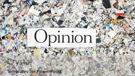  Presentation with confetti - Audience pleasing slide deck consisting of newspaper-confetti-from-above backdrop and a light gray colored foreground