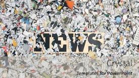 Presentation with confetti - Slide deck enhanced with newspaper-confetti-from-above background and a light gray colored foreground