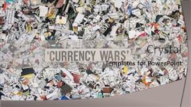  Presentation with confetti - Slide set consisting of newspaper-confetti-from-above background and a light gray colored foreground