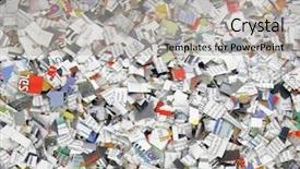  Presentation with confetti - Audience pleasing slide deck consisting of newspaper confetti backdrop and a light gray colored foreground