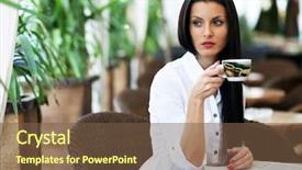  Presentation with girl reading - Amazing theme having newspaper during the job break backdrop and a tawny brown colored foreground