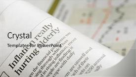  Presentation with newspaper headlines - Cool new presentation with newspaper headlines - inflation really hurting backdrop and a light gray colored foreground