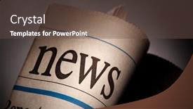  Presentation with newspaper headlines - Colorful presentation design enhanced with newspaper-headlines-roll-shown-daily backdrop and a tawny brown colored foreground