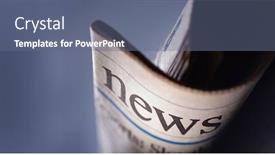  Presentation with newspaper headlines - Slide deck consisting of newspaper-headlines-roll-shown-daily background and a ocean colored foreground