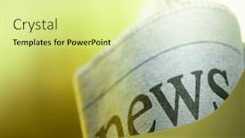  Presentation with newspaper headlines - Beautiful theme featuring newspaper-headlines-roll-shown-daily backdrop and a blonde colored foreground