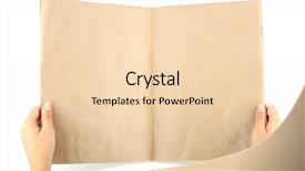  Presentation with newspaper - Beautiful theme featuring newspaper in hands isolated backdrop and a lemonade colored foreground