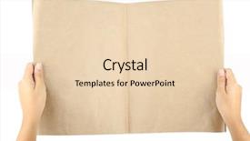  Presentation with newspaper - Presentation design consisting of newspaper in hands isolated background and a lemonade colored foreground