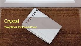  Presentation with newspaper - Slide deck enhanced with newspaper lying on a doormat background and a tawny brown colored foreground
