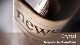  Presentation with title - PPT layouts having newspaper title on black background background and a violet colored foreground