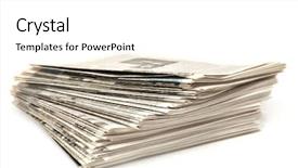  Presentation with newspapers - Audience pleasing PPT theme consisting of news reporter media text - newspapers isolated on a white backdrop and a white colored foreground
