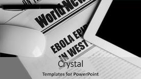  Presentation with news - Audience pleasing PPT theme consisting of newspapers latest - -line news concept computer mouse backdrop and a light gray colored foreground