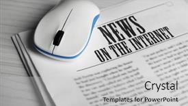  Presentation with news - Slides having newspapers latest - -line news concept computer mouse background and a light gray colored foreground