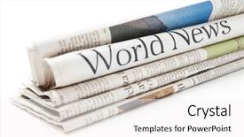  Presentation with news - Beautiful presentation featuring newspapers latest - news backdrop and a white colored foreground