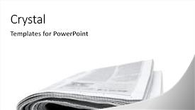  Presentation with newspaper - Presentation theme having newspapers latest - rolled up newspaper isolated background and a white colored foreground