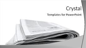 Presentation with newspaper - Amazing slide deck having newspapers latest - rolled up newspaper isolated backdrop and a white colored foreground