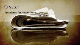  Presentation with octopus on isolated white - PPT layouts consisting of newspapers latest - rolled up newspaper isolated background and a coral colored foreground