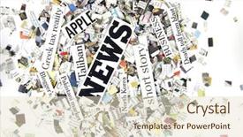  Presentation with news - Audience pleasing theme consisting of newsprint - mixed news concept from above backdrop and a lemonade colored foreground