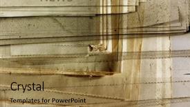  Presentation with newspapers - Audience pleasing theme consisting of newsprint - montage of old grunge newspapers backdrop and a coral colored foreground