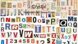  Presentation with white letters - Amazing slide deck having newsprint - newspaper alphabet with letters numbers backdrop and a lemonade colored foreground