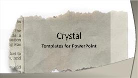  Presentation with torn paper - Beautiful PPT layouts featuring newsprint - piece of torn paper isolated backdrop and a light gray colored foreground