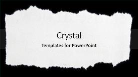  Presentation with black paper - Presentation theme featuring newsprint - piece of torn paper background and a white colored foreground