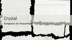  Presentation with black paper - Audience pleasing theme consisting of newsprint - pieces of torn paper backdrop and a light gray colored foreground