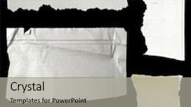  Presentation with black paper - Cool new PPT theme with newsprint - pieces of torn paper backdrop and a light gray colored foreground