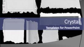 Presentation with black paper - PPT layouts having newsprint - pieces of torn paper background and a ocean colored foreground
