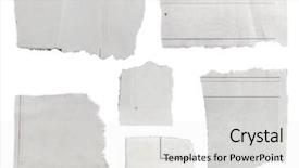  Presentation with torn paper - Beautiful PPT theme featuring newsprint - pieces of torn paper backdrop and a white colored foreground