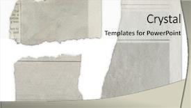  Presentation with torn paper - Colorful PPT theme enhanced with newsprint - three pieces of torn paper backdrop and a lemonade colored foreground