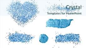  Presentation with brush stroke - Beautiful PPT layouts featuring abstract acrylic glitter brush stroke isolated on white collection backdrop and a cool aqua colored foreground