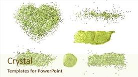  Presentation with brush stroke - Beautiful slide set featuring abstract acrylic gold brush stroke isolated on white collection backdrop and a cream colored foreground