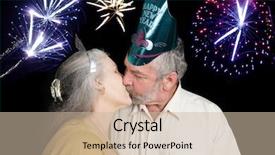  Presentation with stroke - Colorful slide deck enhanced with fire crackers - beautiful senior couple backdrop and a soft green colored foreground