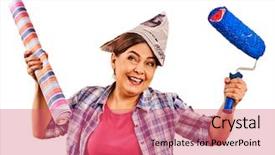  Presentation with paint roller - Beautiful presentation featuring  backdrop and a  colored foreground