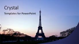  Presentation with paris france war - Slides enhanced with newsworthy - silhouette of eiffel tower background and a  colored foreground