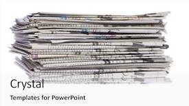  Presentation with newspapers - Theme consisting of newsworthy - stack of newspapers isolated background and a white colored foreground