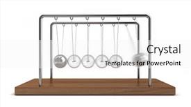  Presentation with newton cradle - PPT theme having newton cradle - collision balls concept the balls background and a white colored foreground