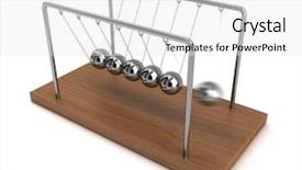  Presentation with newton cradle - Cool new theme with newton cradle - collision balls in action backdrop and a white colored foreground