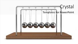  Presentation with newton - Slides with newton cradle - collision balls background and a white colored foreground