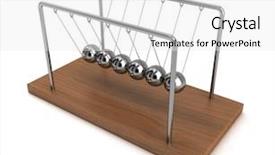  Presentation with newton cradle - Amazing PPT theme having newton cradle - collision balls backdrop and a white colored foreground