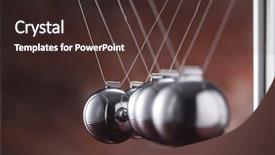  Presentation with newton cradle - Slide set with newton cradle - stock image of simple pendulum background and a tawny brown colored foreground