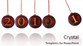  Presentation with newton cradle - Amazing slides having newtons cradle christmas ball backdrop and a white colored foreground