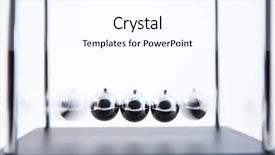  Presentation with newton cradle - Beautiful presentation theme featuring female hands holding microphone against bright glitter background backdrop and a coral colored foreground