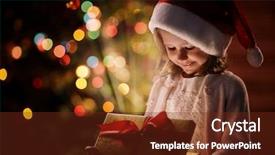  Presentation with dog baby cute child - Beautiful PPT layouts featuring newyear - cute child in santa cap backdrop and a tawny brown colored foreground